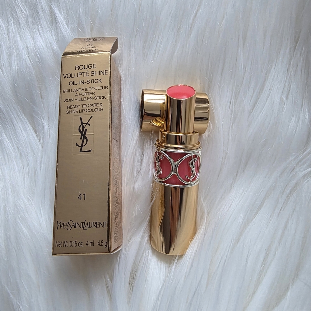 NEW Yves Saint Laurent Rouge Volupte Shine Oil In Stick — Shade 41